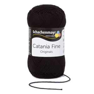 Cotone CATANIA FINE - Schachenmayr - Colore: 01001 - nero - by LacariaRicami.Store