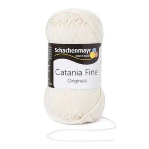 Cotone CATANIA FINE - Schachenmayr - Colore: 01005 - crema - by LacariaRicami.Store