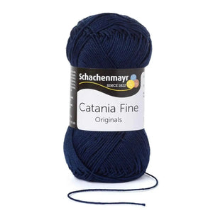 Cotone CATANIA FINE - Schachenmayr - Colore: 01013 - blu marino - by LacariaRicami.Store