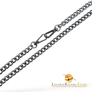 Catena per Borsa 120 Cm - IN ALLUMINIO - MAS Srl MA24C--9mm - ANTRACITE - LacariaRicami.Store