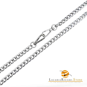 Catena per Borsa 120 Cm - IN ALLUMINIO - MAS Srl MA24S--9mm - ARGENTO - LacariaRicami.Store
