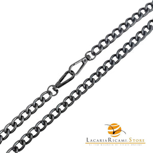 Catena per Borsa 120 Cm - IN ALLUMINIO - MAS Srl - Colore: MA25C--11mm - ANTRACITE - by LacariaRicami.Store