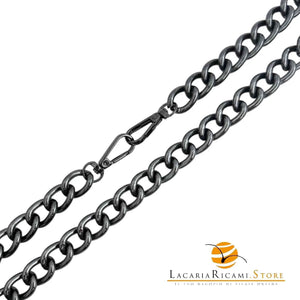 Catena per Borsa 120 Cm - IN ALLUMINIO - MAS Srl - Colore: MA27C--15mm - ANTRACITE - by LacariaRicami.Store