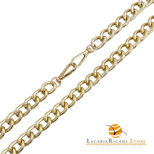 Catena per Borsa 120 Cm - IN ALLUMINIO - MAS Srl MA27G--15mm - ORO - LacariaRicami.Store