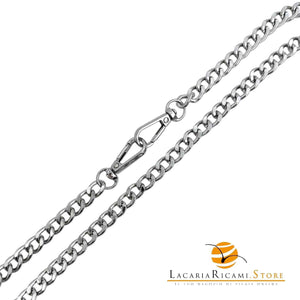 Catena per Borsa 120 Cm - IN ALLUMINIO - MAS Srl MA34S--9mm - ARGENTO - LacariaRicami.Store