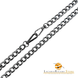 Catena per Borsa 120 Cm - IN ALLUMINIO - MAS Srl MA35C--11mm - ANTRACITE - LacariaRicami.Store