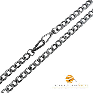 Catena per Borsa 120 Cm - IN ALLUMINIO - MAS Srl - Colore: MA35C--11mm - ANTRACITE - by LacariaRicami.Store