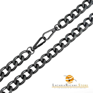 Catena per Borsa 120 Cm - IN ALLUMINIO - MAS Srl - Colore: MA37C--15mm - ANTRACITE - by LacariaRicami.Store