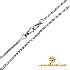Catena per Borsa 120 Cm - IN ALLUMINIO - MAS Srl MA50S--6mm - ARGENTO - LacariaRicami.Store