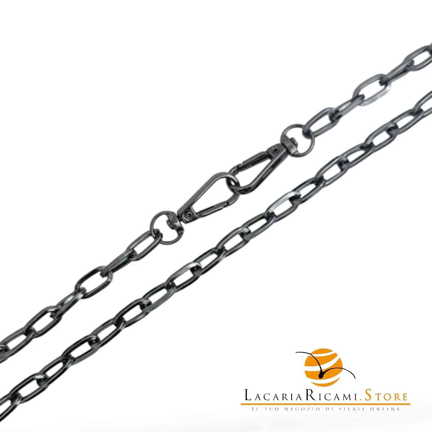 Catena per Borsa 120 Cm - IN ALLUMINIO - MAS Srl MA51C--8mm - ANTRACITE - LacariaRicami.Store