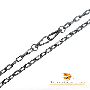 Catena per Borsa 120 Cm - IN ALLUMINIO - MAS Srl MA51C--8mm - ANTRACITE - LacariaRicami.Store