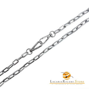 Catena per Borsa 120 Cm - IN ALLUMINIO - MAS Srl - Colore: MA51S--8mm - ARGENTO - by LacariaRicami.Store