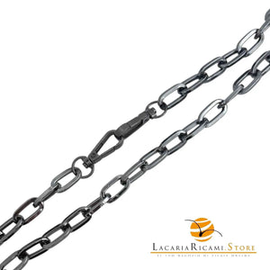 Catena per Borsa 120 Cm - IN ALLUMINIO - MAS Srl - Colore: MA52C--11mm - ANTRACITE - by LacariaRicami.Store