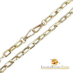 Catena per Borsa 120 Cm - IN ALLUMINIO - MAS Srl - Colore: MA52G--11mm - ORO - by LacariaRicami.Store