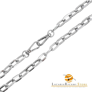Catena per Borsa 120 Cm - IN ALLUMINIO - MAS Srl - Colore: MA52S--11mm - ARGENTO - by LacariaRicami.Store