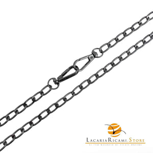 Catena per Borsa 120 Cm - IN ALLUMINIO - MAS Srl - Colore: MA53C--7,5mm - ANTRACITE - by LacariaRicami.Store