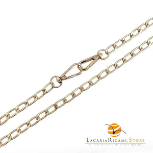 Catena per Borsa 120 Cm - IN ALLUMINIO - MAS Srl - Colore: MA53G--7,5mm - ORO - by LacariaRicami.Store