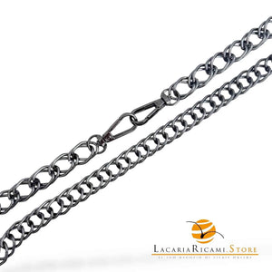 Catena per Borsa 120 Cm - IN ALLUMINIO - MAS Srl - Colore: MA54C--13mm - ANTRACITE - by LacariaRicami.Store