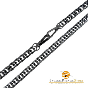Catena per Borsa 120 Cm - IN ALLUMINIO - MAS Srl - Colore: MA55C--10,4mm - ANTRACITE - by LacariaRicami.Store