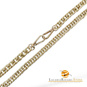 Catena per Borsa 120 Cm - IN ALLUMINIO - MAS Srl MA55G--10,4mm - ORO - LacariaRicami.Store