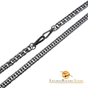 Catena per Borsa 120 Cm - IN ALLUMINIO - MAS Srl MA56C--10,4mm - ANTRACITE - LacariaRicami.Store