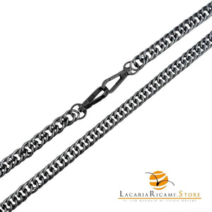 Catena per Borsa 120 Cm - IN ALLUMINIO - MAS Srl - Colore: MA56C--10,4mm - ANTRACITE - by LacariaRicami.Store