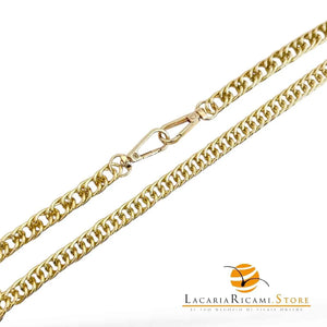 Catena per Borsa 120 Cm - IN ALLUMINIO - MAS Srl - Colore: MA56G--10,4mm - ORO - by LacariaRicami.Store