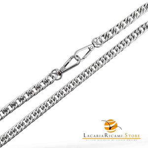 Catena per Borsa 120 Cm - IN ALLUMINIO - MAS Srl MA56S--10,4mm - ARGENTO - LacariaRicami.Store