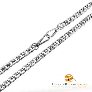 Catena per Borsa 120 Cm - IN ALLUMINIO - MAS Srl - Colore: MA56S--10,4mm - ARGENTO - by LacariaRicami.Store
