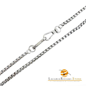 Catena per Borsa 120 Cm - IN ALLUMINIO - MAS Srl - Colore: MA57S--6mm - ARGENTO - by LacariaRicami.Store
