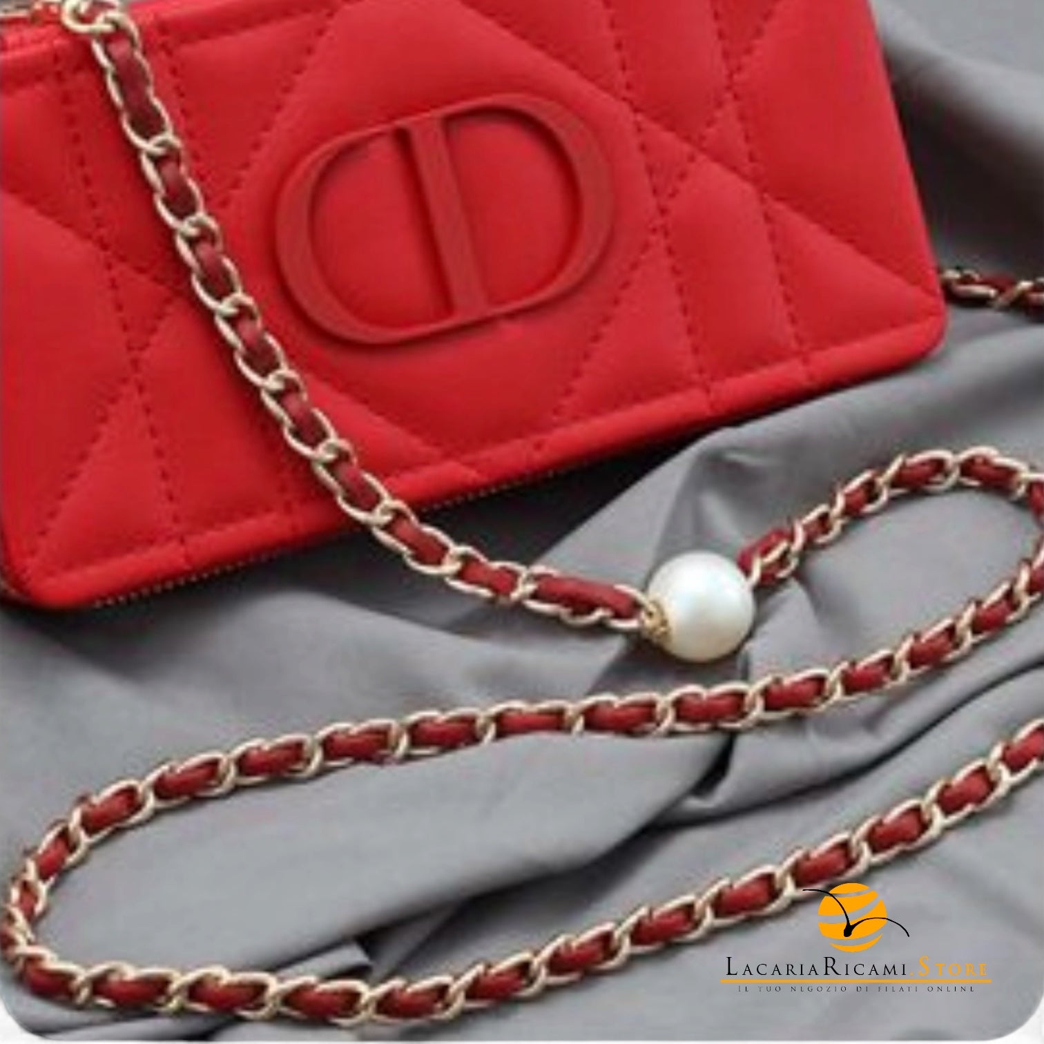 Catena Con Inserto EcoPelle Per Borse - MAF Accessories - Colore: - by LacariaRicami.Store