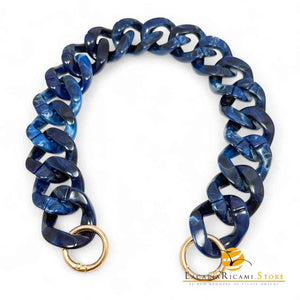 MANICO/CATENA per Borsa In Resina 40 Cm 844781 - BLU MARMORIZZATO - LacariaRicami.Store