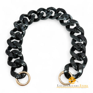 MANICO/CATENA per Borsa In Resina 40 Cm - Colore: 844781 - NERO MARMORIZZATO - by LacariaRicami.Store