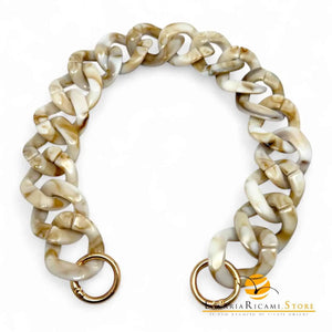 MANICO/CATENA per Borsa In Resina 40 Cm - 844781 - PANNA MARMORIZZATO - LacariaRicami.Store