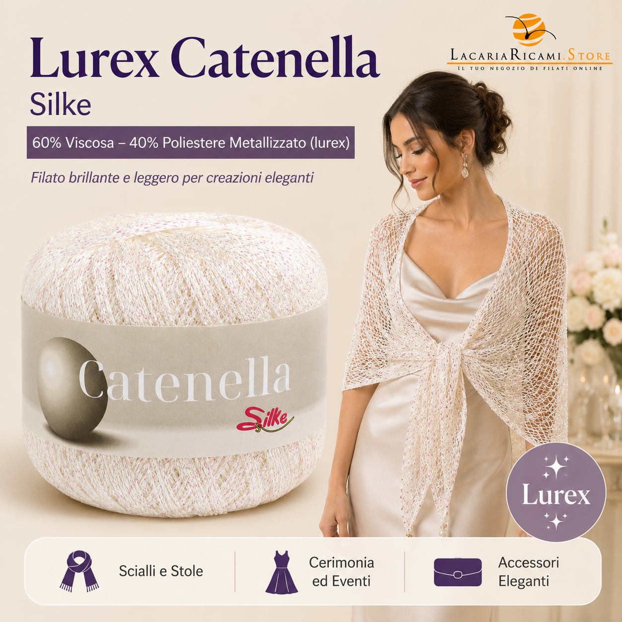 Lurex CATENELLA - Silke - Colore: - by LacariaRicami.Store