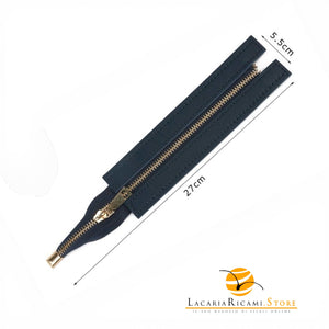 CERNIERA Per Borse (Eco Pelle) - MAF Aaccessories - Colore: 27(19)x5.5 Cm - BLU NOTTE - by LacariaRicami.Store