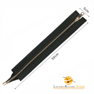 CERNIERA Per Borse (Eco Pelle) - MAF Aaccessories - Colore: 30x5 Cm - NERA - by LacariaRicami.Store
