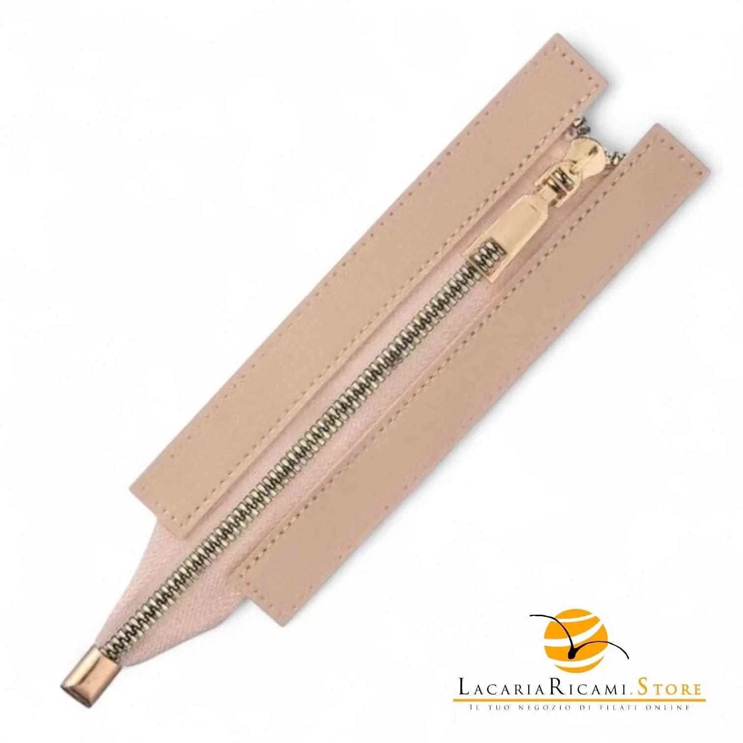 CERNIERA Per Borse (Eco Pelle) - Colore: 22.5 Cm - ECRÚ - by LacariaRicami.Store