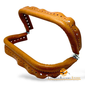 CHIUSURA A Molla Rettangolare 20x9 cm Ricoperta in Ecopelle - Mas Srl - CUOIO - LacariaRicami.Store