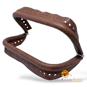 CHIUSURA A Molla Rettangolare 20x9 cm Ricoperta in Ecopelle - Mas Srl - MARRONE - LacariaRicami.Store