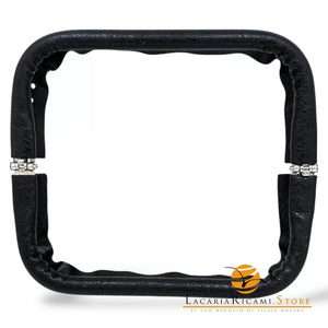 CHIUSURA A Molla Rettangolare 20x9 cm Ricoperta in Ecopelle - Mas Srl - NERO - LacariaRicami.Store