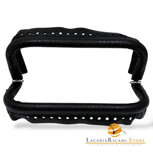 CHIUSURA A Molla Rettangolare 20x9 cm Ricoperta in Ecopelle - Mas Srl - NERO - LacariaRicami.Store