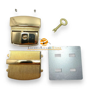 CHIUSURA A Pulsante 44x44 mm - Colore: ORO - by LacariaRicami.Store