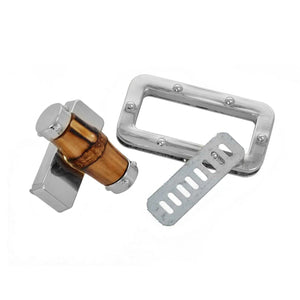 CHIUSURA Girello Bamboo - Colore: 60x35mm - ARGENTO - by LacariaRicami.Store