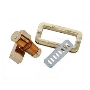 CHIUSURA Girello Bamboo - Colore: 43x25mm - ORO GIALLO - by LacariaRicami.Store