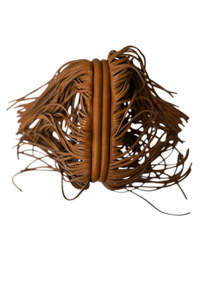 CHIUSURA a Molla Con Frangia 20x9Cm - Mas Srl - Colore: CUOIO - by LacariaRicami.Store