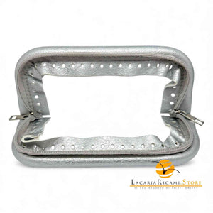 CHIUSURA Rettangolare 20x9 Cm Ricoperta con ZIP - Mas Srl - Colore: ARGENTO - by LacariaRicami.Store