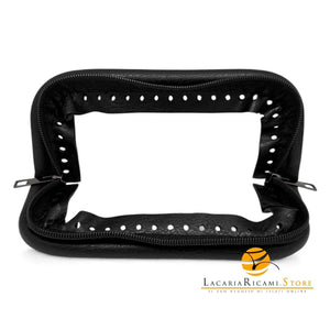 CHIUSURA Rettangolare 20x9 Cm Ricoperta con ZIP - Mas Srl NERO - LacariaRicami.Store