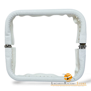 CHIUSURA A Molla Rettangolare 20x9 cm Ricoperta in Ecopelle - Mas Srl - BIANCO - LacariaRicami.Store