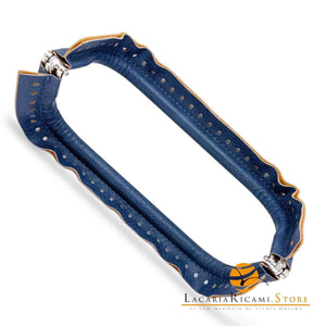 CHIUSURA A Molla Rettangolare 20x9 cm Ricoperta in Ecopelle - Mas Srl - LacariaRicami.Store